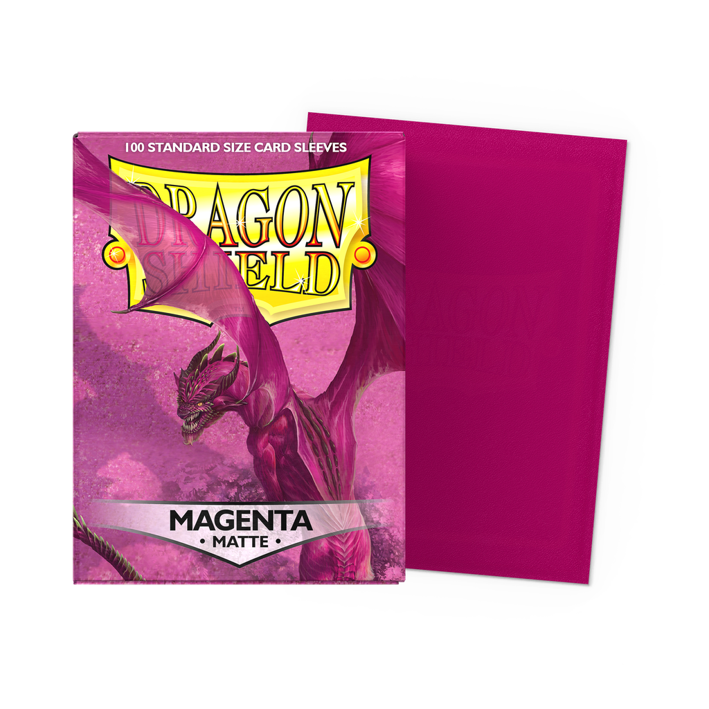 Dragon Shield Matte Magenta Standard Size Card Sleeves (100ct)
