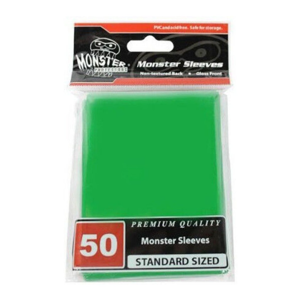 Monster Sleeves - No Logo - Large Size - Flat Matte Green 50ct. 