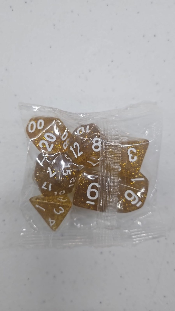 Dados Bolsa 7 Unidades (Amarillo)