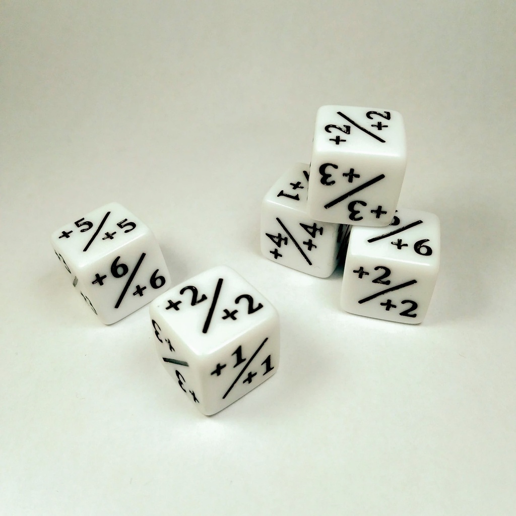 Dados Contadores MTG Blancos (Unidad)