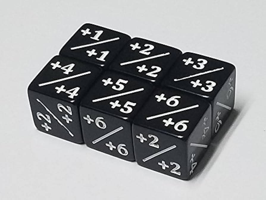 Dados Contadores MTG Negros (Unidad)