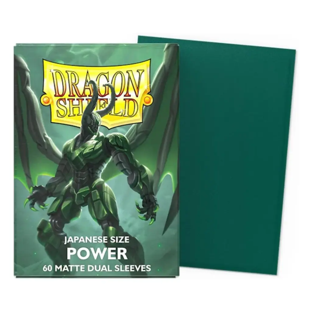 Dragon Shield Japanese Sleeves Matte Dual - Green/Power 60ct
