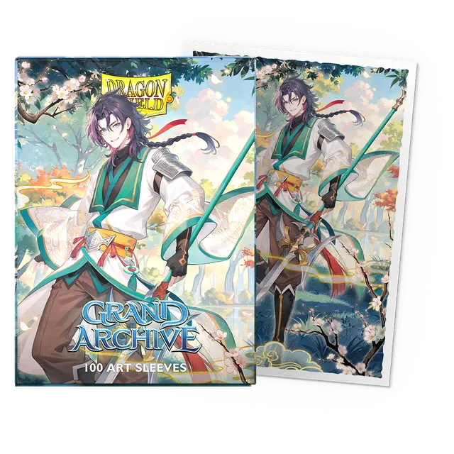 Dragon Shield "Grand Archive- Jin Fate Defiant" - Brushed Art Sleeves - Standard Size 