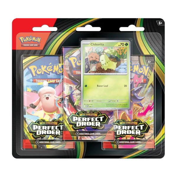 Pokémon TCG: Mega Evolution 3 - "Perfect Order" 3-Booster Blister. - ENGLISH