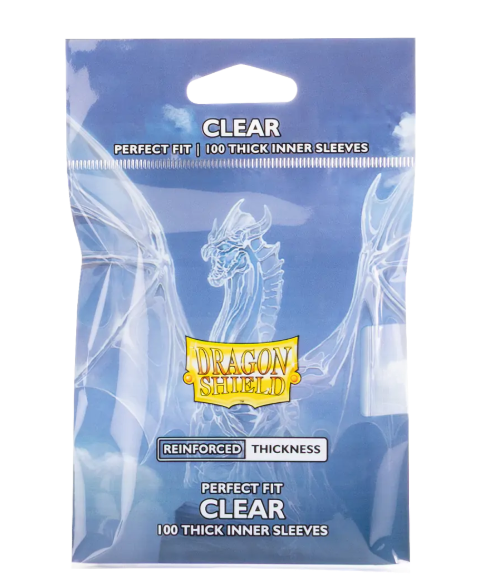 Dragon Shield Sleeves - Perfect fit - Standard size - Inner Sleeves - Thick Inner - Clear 100ct