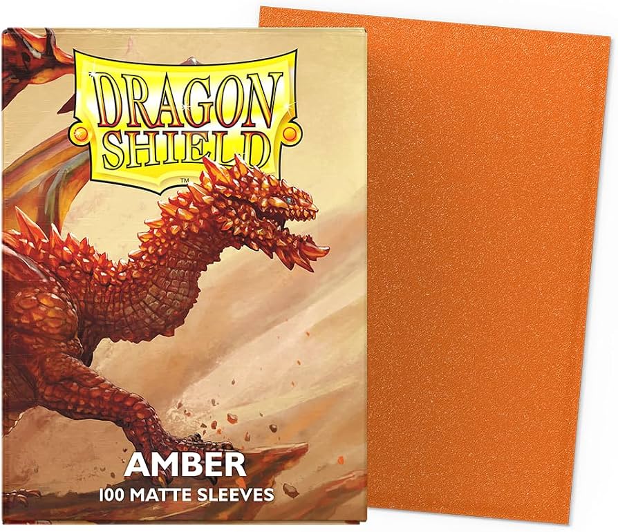 Dragon Shield Sleeves Standard Matte Amber 100 ct
