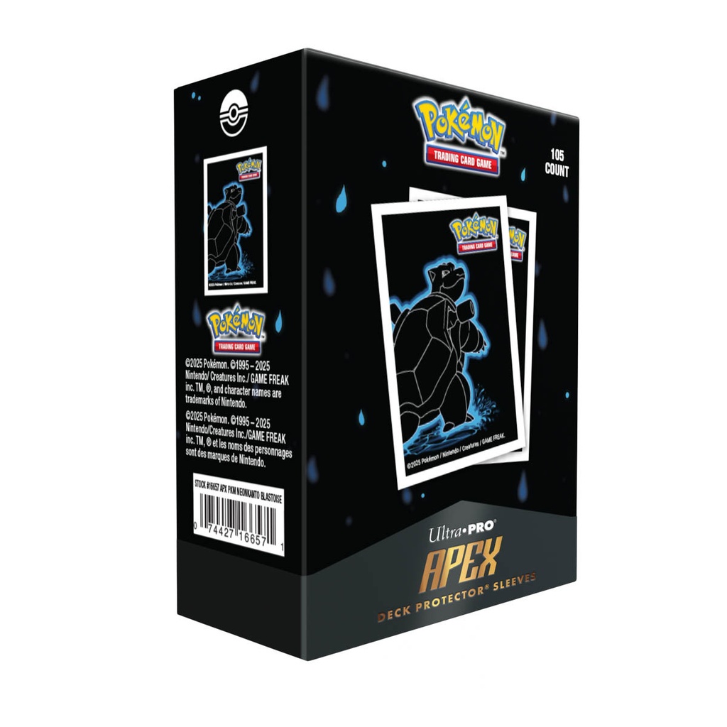 Ultra Pro Neon Kanto 105ct APEX Deck Protector® Sleeves Blastoise for Pokémon